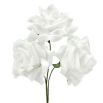 daiktų Putplasčio rožės baltos Ø10cm 8vnt