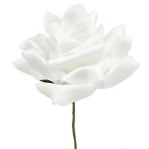 daiktų Putplasčio rožės baltos Ø10cm 8vnt