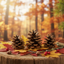 daiktų Juodieji kankorėžiai 5cm natūralūs 5vnt