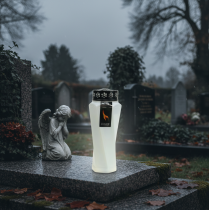 daiktų Kapas šviesaus plastiko susuktas baltas Ø11cm H25cm