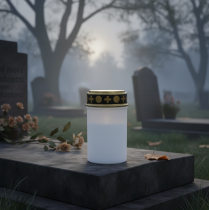 daiktų LED kapo apšvietimas baltas, šiltai baltas laikmatis veikia su baterija Ø6,8 H12,2cm