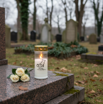 daiktų Kapo šviesa šunų kapo žvakė gyvūnams balta Ø7cm H16,5cm