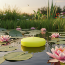 daiktų Plaukiojanti žvakė, universalūs dekoravimo variantai elegantiškoms stalo dekoracijoms ir renginiams, 8 cm, 8 vnt.