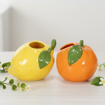 daiktų Citrusinių vaisių vaza, apelsinų ir citrinų, kaip ekstravagantiškas namų aksesuaras, vasaros dekoracija, 10 cm, 2 vnt.