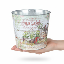 daiktų Metalinis vazonas „Fresh Garden Colorful Vintage“ H18cm