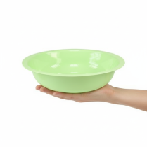 daiktų Dekoratyvinis metalinis dubuo su emalio imitacija, žaliai žalios spalvos, 25 cm