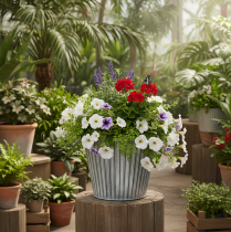daiktų Augalų vazonas, dekoratyvinis vazonas su rankenomis, metalinis vazonas sodinimui Ø25,5 cm