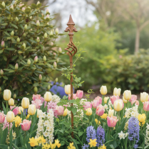 daiktų Sodo kuolo grotelės sodo dekoravimui su dekoratyviniu elementu 115 cm