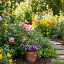 daiktų Grotelės, laipiojimo priemonė, lenktas dekoratyvinis elementas gėlių lysvėms ir augalų vazonams, 75 cm