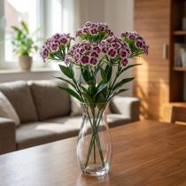 daiktų Barzdotas gvazdikas Dirbtinė gėlė Purpurinė Balta Gvazdikas 52cm