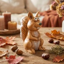 daiktų Sėdinčios voverės figūrėlė rudens dekoracijai, 10 cm