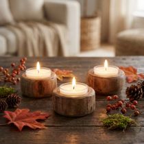 daiktų PURE Nature Lights Tealights Rapsų vaškas Ø38mm 40 vnt