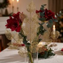 daiktų Skeleto lapai Dirbtiniai gluosnio lapai Gold Branch Deco 63cm