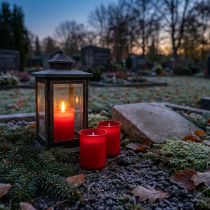 daiktų Užpildoma žvakė kapo šviesai papildymo įdėklas kapo lempos raudonos 20 vnt