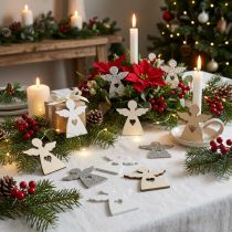 daiktų Papuošimo angeliukai mediniai kalėdiniai angelai 4cm asorti 72vnt