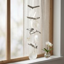 daiktų Driftwood Capiz kriauklių girlianda perlamutras H100cm
