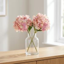daiktų Elegantiška dirbtinė hortenzija pastelinės rožinės spalvos 58cm 2vnt