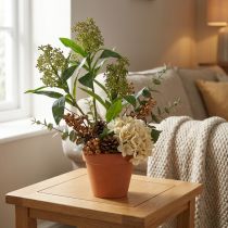daiktų Dirbtinės žalios japoninės Skimmia japonica gėlės, 45 cm, 2 vnt.
