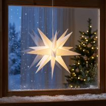daiktų LED žvaigždė 3D balta laikmačio baterija išorėje Ø30cm H74cm