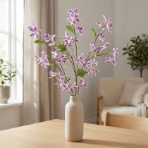 daiktų Dirbtinė Clematis šakelė, ilgaamžė stalo dekoracija, 110 cm, 3 dalys