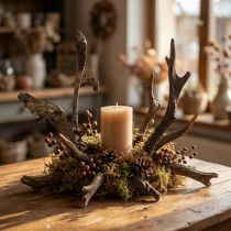 daiktų Natraj Antler Wood Mix Natural 10 vnt