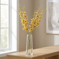daiktų Dirbtinė Cymbidium orchidėja kaip gėlės stiebas elegantiškai dekoracijai, 95 cm, 2 vnt.