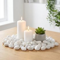 daiktų Upės akmenukai Natural White 3-5cm 1kg