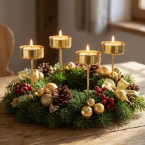 daiktų Žvakės laikiklis, skirtas prijungti auksinį arbatos žvakidės laikiklį Advent Ø4cm 8 vnt