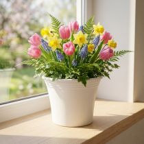 daiktų Plastikinis vazonas „Irys“ baltas Ø17cm A14cm 1 vnt.