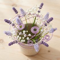 daiktų Violetinė aliuminio viela, 2 mm, papuošalams ir dekoravimui, levandų spalvos rankdarbių viela, 500 g - 60 m