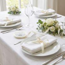 daiktų Dovanų ir dekoracijų juostelė kreminė 8 mm 50 m