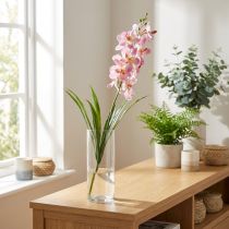 daiktų Dirbtinė Orchidėja Rožinė Balta Dirbtinė gėlė Orchidėja 73cm