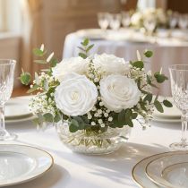 daiktų Tikrų rožių galvutės „Infinity Roses White Premium Ø8.5cm“ 4 vnt.