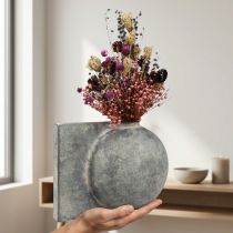 daiktų Džiovinti žiedai violetiniai dobilai šiaudiniai žiedai linų krapai 35cm 150g