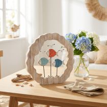 daiktų Stalo apdaila žuvies mediena vietai mėlyna, raudona jūrinė dekoracija Ø28cm