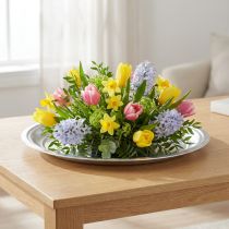 daiktų Dekoratyvinė plokštelė metalas sidabras blizgus Ø36cm H3cm