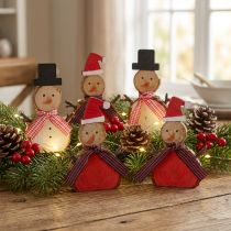 daiktų Deco figūrėlė sniego senelis medis 10cm 9 vnt