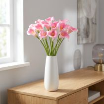 daiktų Calla dekoratyvinė gėlė rožinė 57cm 12vnt