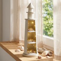 daiktų Lighthouse Shabby Chic Cream Maritime Deco Ø13cm H41.5cm