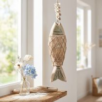 daiktų Deco žuvis, medinė žuvelė Deco, žuvies pakabukas medis 21cm