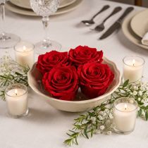 daiktų Tikrų rožių galvutės „Infinity Roses Red Premium“ Ø8,5 cm 4 vnt.