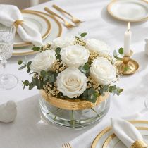 daiktų Infinity Roses Large Ø5,5-6cm Balta 6 vnt