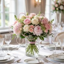 daiktų Dagties siūlas Glamour Pink/Silver su viela 33m