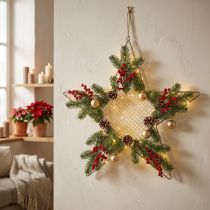 daiktų Metal Star Mesh Deco Star Metal Deco Gold Ø57cm