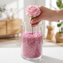 daiktų Dekoratyvinės granulės rožinės spalvos dekoratyviniai akmenys 2mm - 3mm 2kg