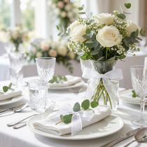 daiktų Šifono juostelė organza juostelė dekoratyvinė juostelė organza balta 25mm 20m