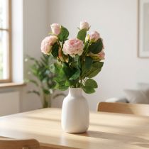 daiktų Dirbtinės rožės Rožinės Dirbtinės rožės Dry Look 53cm 3vnt