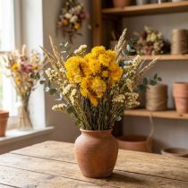 daiktų Džiovintų geltonųjų šlamučių (Helichrysum) žiedų puokštė, 100 g