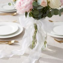 daiktų Šifono juostelė organza juostelė dekoratyvinė juostelė organza balta 40mm 20m