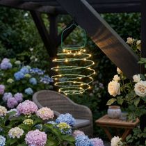 daiktų Saulės sodas šviesiai žalias 22cm su 25LED šiltai balta